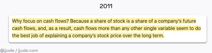 Why Bezos prefer cashflow