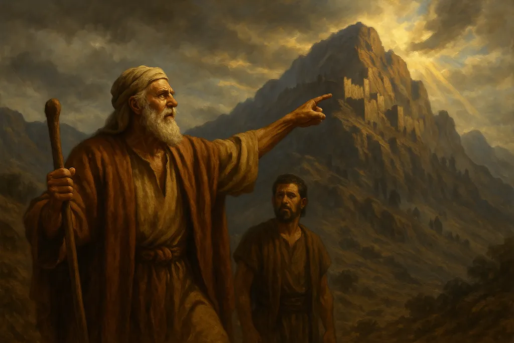 Caleb seeking the mountain area as inheritance