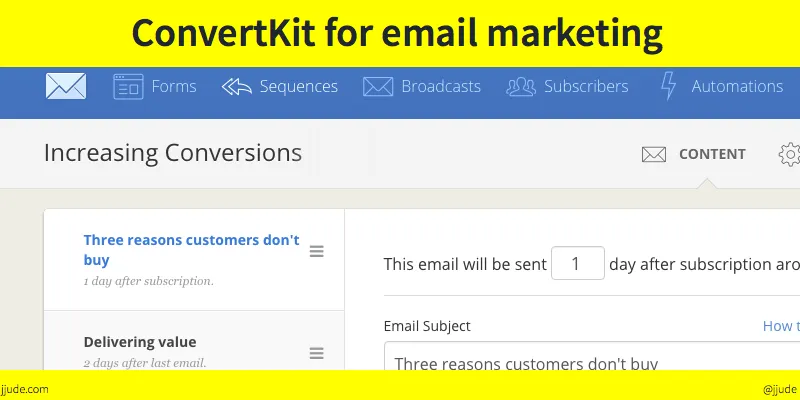 ConvertKit for email marketing
