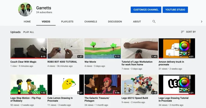 Garretts Boys YouTube Channel