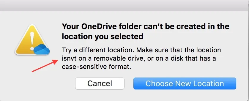 OneDrive error