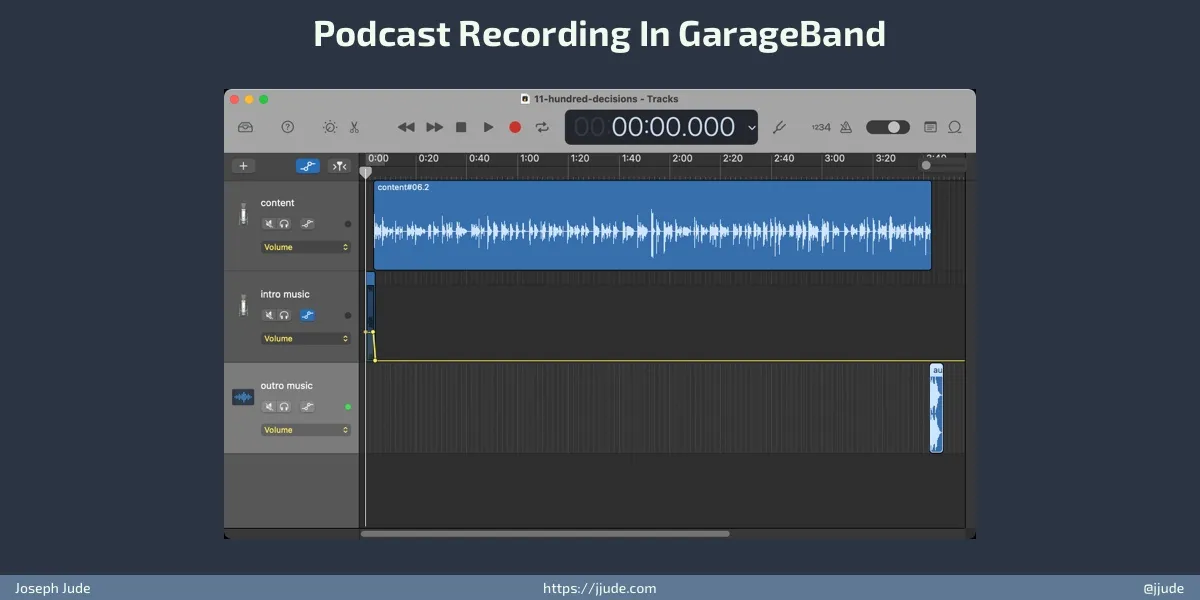 Recording a podcast in Garage Band