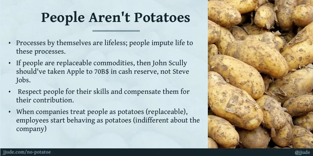 People aren't potatoes