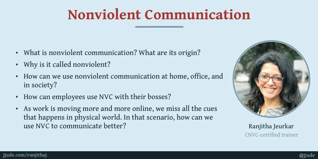 Nonviolent Communication with Ranjitha Jeurkar